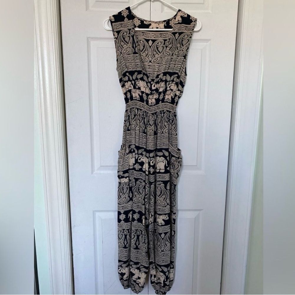 Elephant & Indian Patterned Jumpsuit